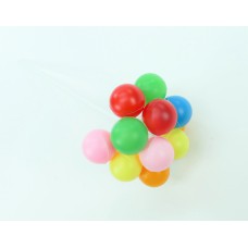 Balloon Cluster Pick with 12 - 0.75" Assorted Color Balloons (Lot of 12) SALE ITEM